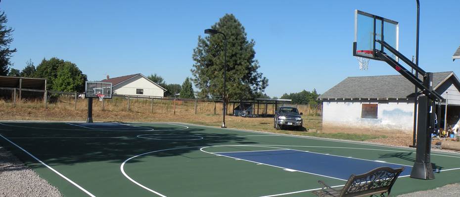 Outdoor basketball court by Home Court in near Portland, Oregon